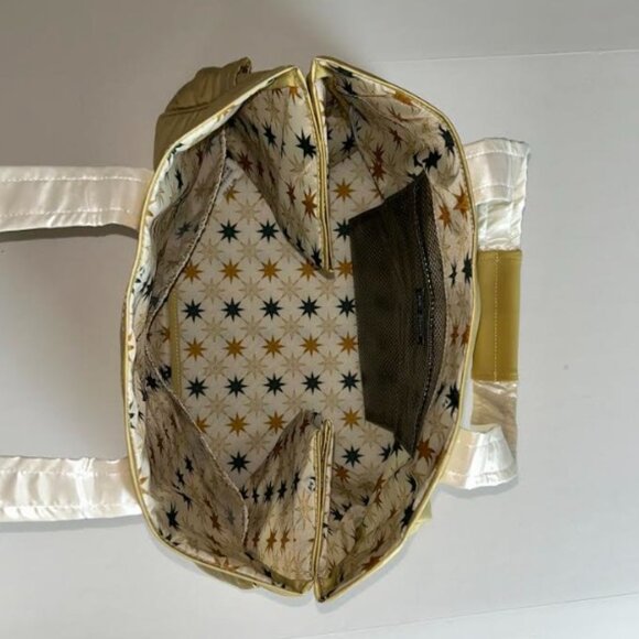 Lug Rover X-Large Carry-All Tote Metallic Gold with North Star Cream Interior - Picture 9 of 15